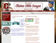 Tablet Screenshot of clintonlittleleague.com